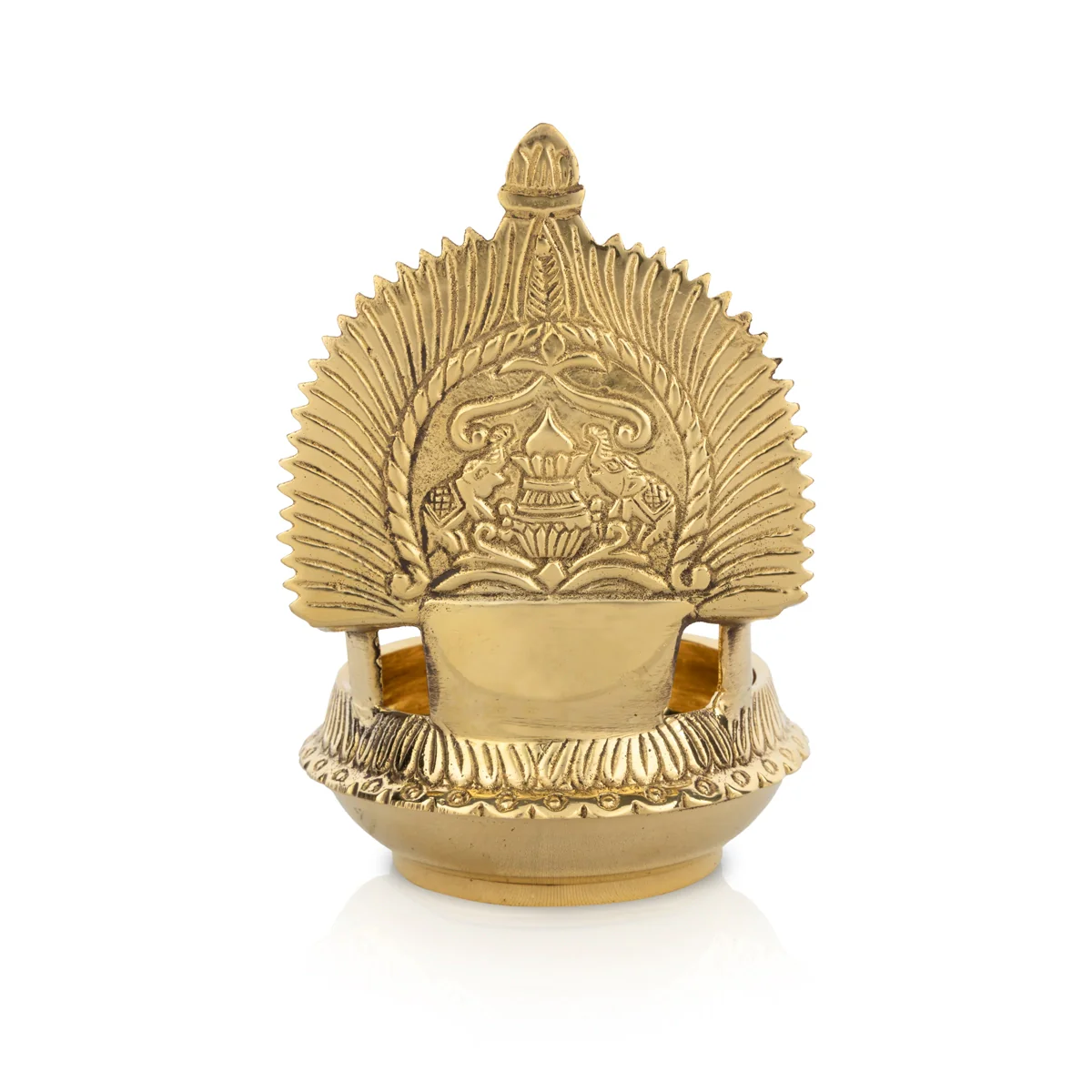 Ashtalakshmi Design Kubera Vilakku - 5.5 x 4 Inches | Kuber Laxmi Kamakshi Deepam/ Brass Lamp for Pooja - Image 3