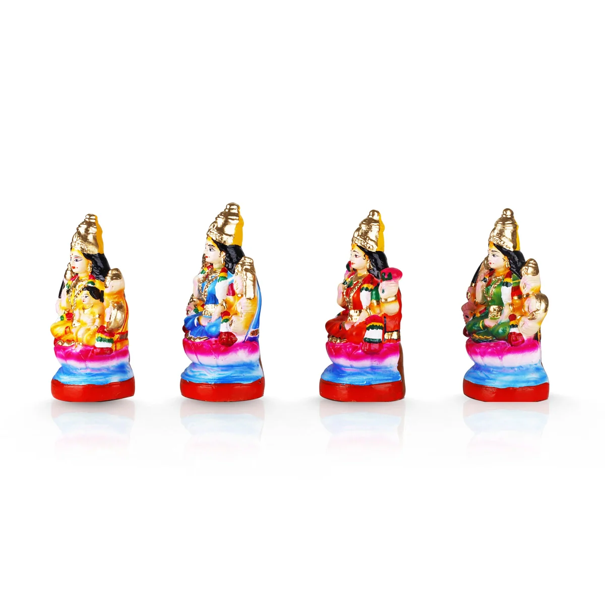 Ashtalakshmi Idol Clay Golu Bommai Set- 8 X 7 Inches | Navaratri Golu Gombe/Giri Golu Doll/Navratri Decoration - Image 2