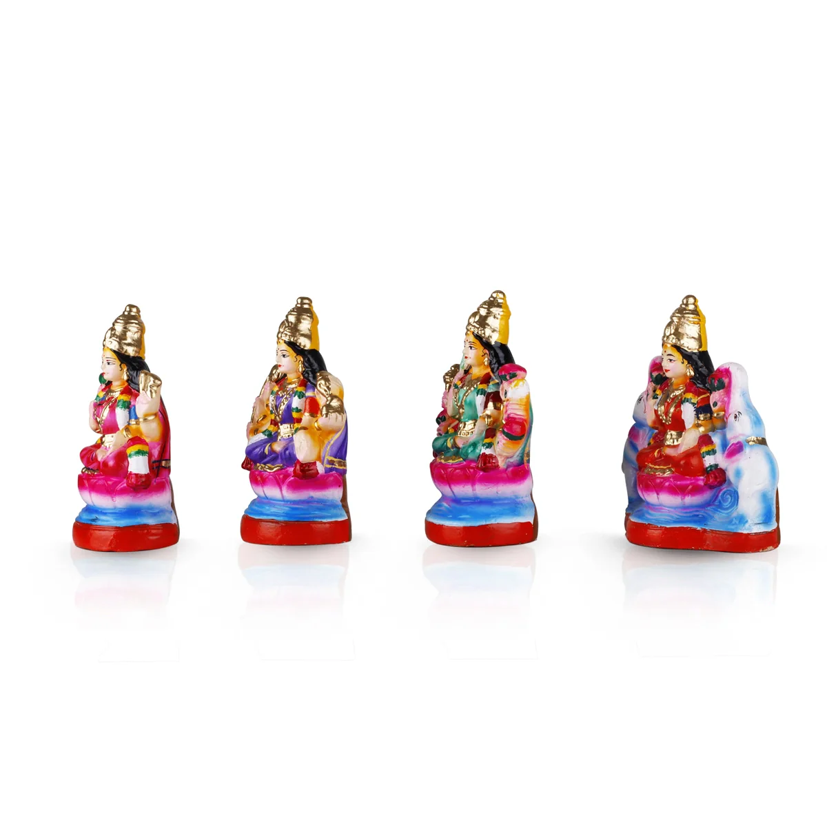 Ashtalakshmi Idol Clay Golu Bommai Set- 8 X 7 Inches | Navaratri Golu Gombe/Giri Golu Doll/Navratri Decoration - Image 4