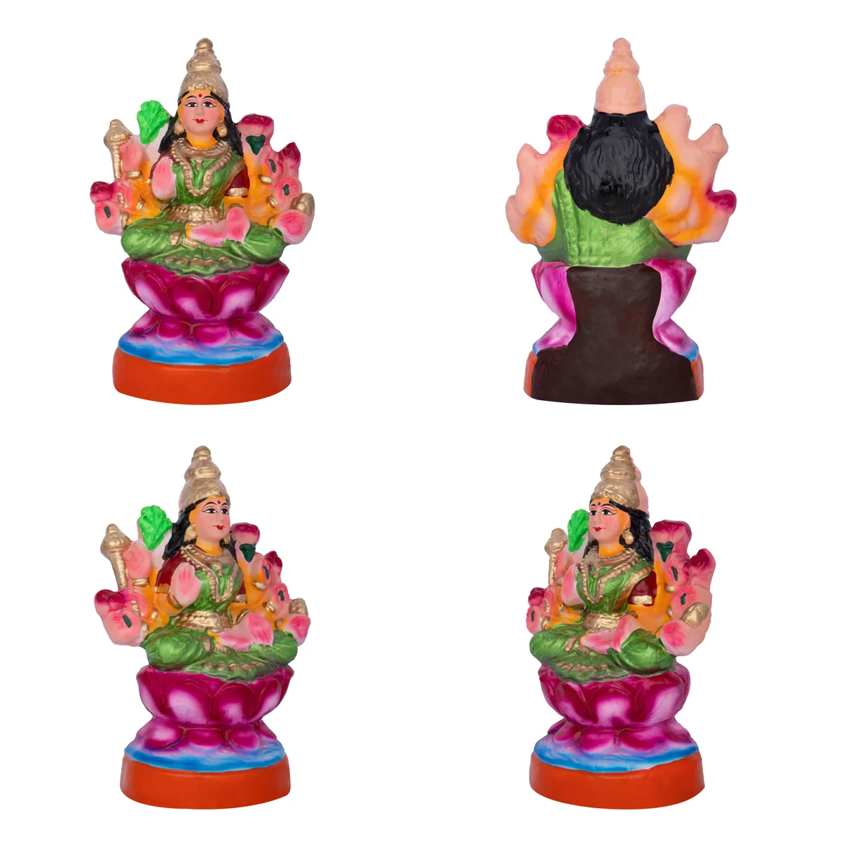 Ashtalakshmi Idol Clay Golu Bommai Set- 9 X 6 Inches | Navaratri Golu Gombe/Giri Golu Doll/Navratri Decoration - Image 10