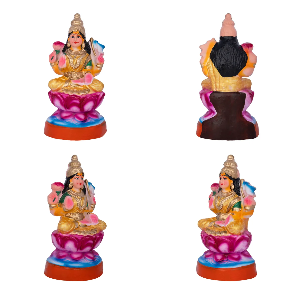 Ashtalakshmi Idol Clay Golu Bommai Set- 9 X 6 Inches | Navaratri Golu Gombe/Giri Golu Doll/Navratri Decoration - Image 2