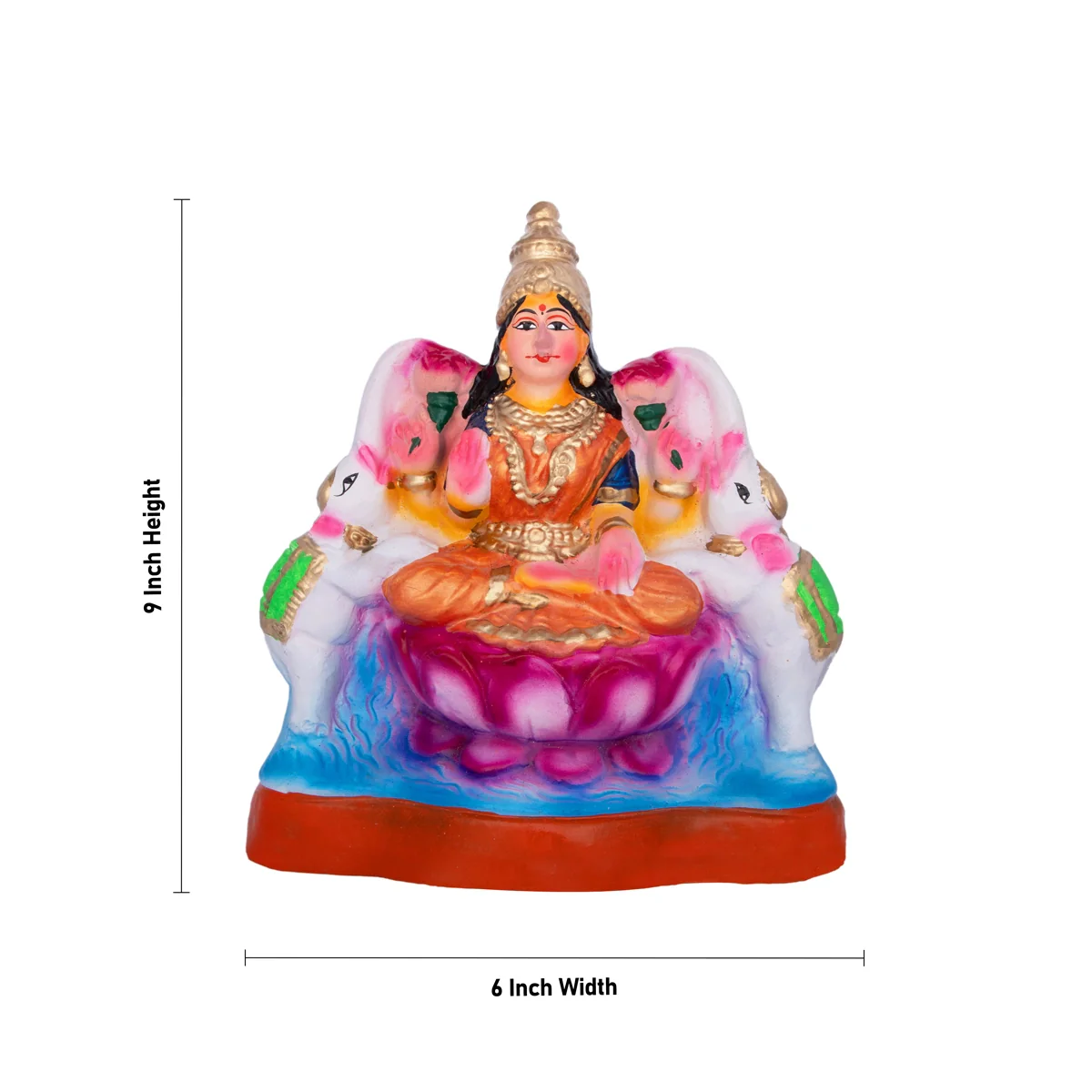 Ashtalakshmi Idol Clay Golu Bommai Set- 9 X 6 Inches | Navaratri Golu Gombe/Giri Golu Doll/Navratri Decoration - Image 3