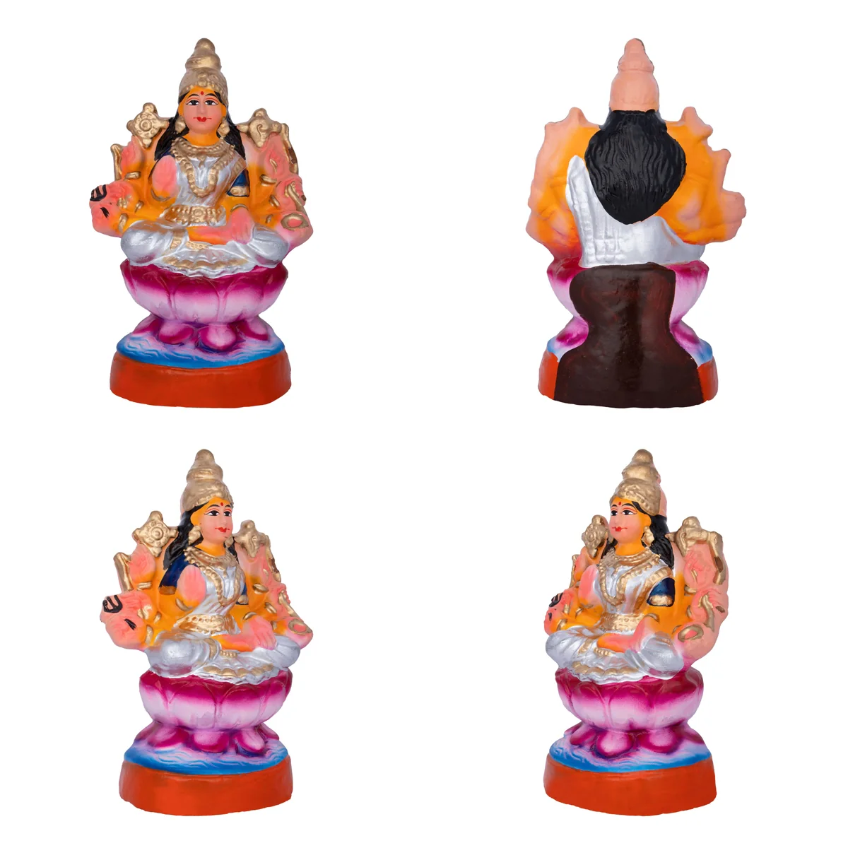 Ashtalakshmi Idol Clay Golu Bommai Set- 9 X 6 Inches | Navaratri Golu Gombe/Giri Golu Doll/Navratri Decoration - Image 5