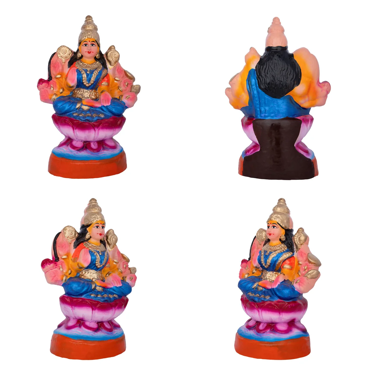 Ashtalakshmi Idol Clay Golu Bommai Set- 9 X 6 Inches | Navaratri Golu Gombe/Giri Golu Doll/Navratri Decoration - Image 6