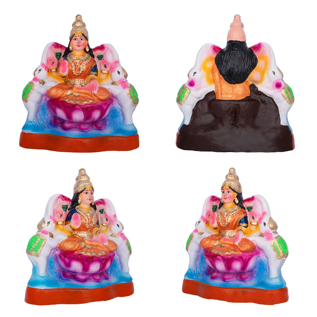 Ashtalakshmi Idol Clay Golu Bommai Set- 9 X 6 Inches | Navaratri Golu Gombe/Giri Golu Doll/Navratri Decoration - Image 7