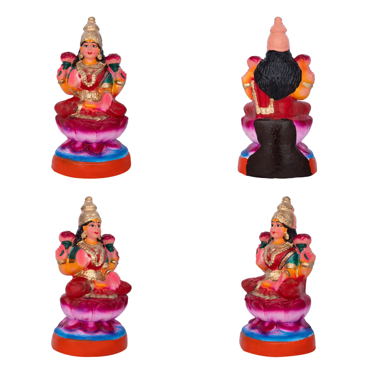 Ashtalakshmi Idol Clay Golu Bommai Set- 9 X 6 Inches | Navaratri Golu Gombe/Giri Golu Doll/Navratri Decoration - Image 8