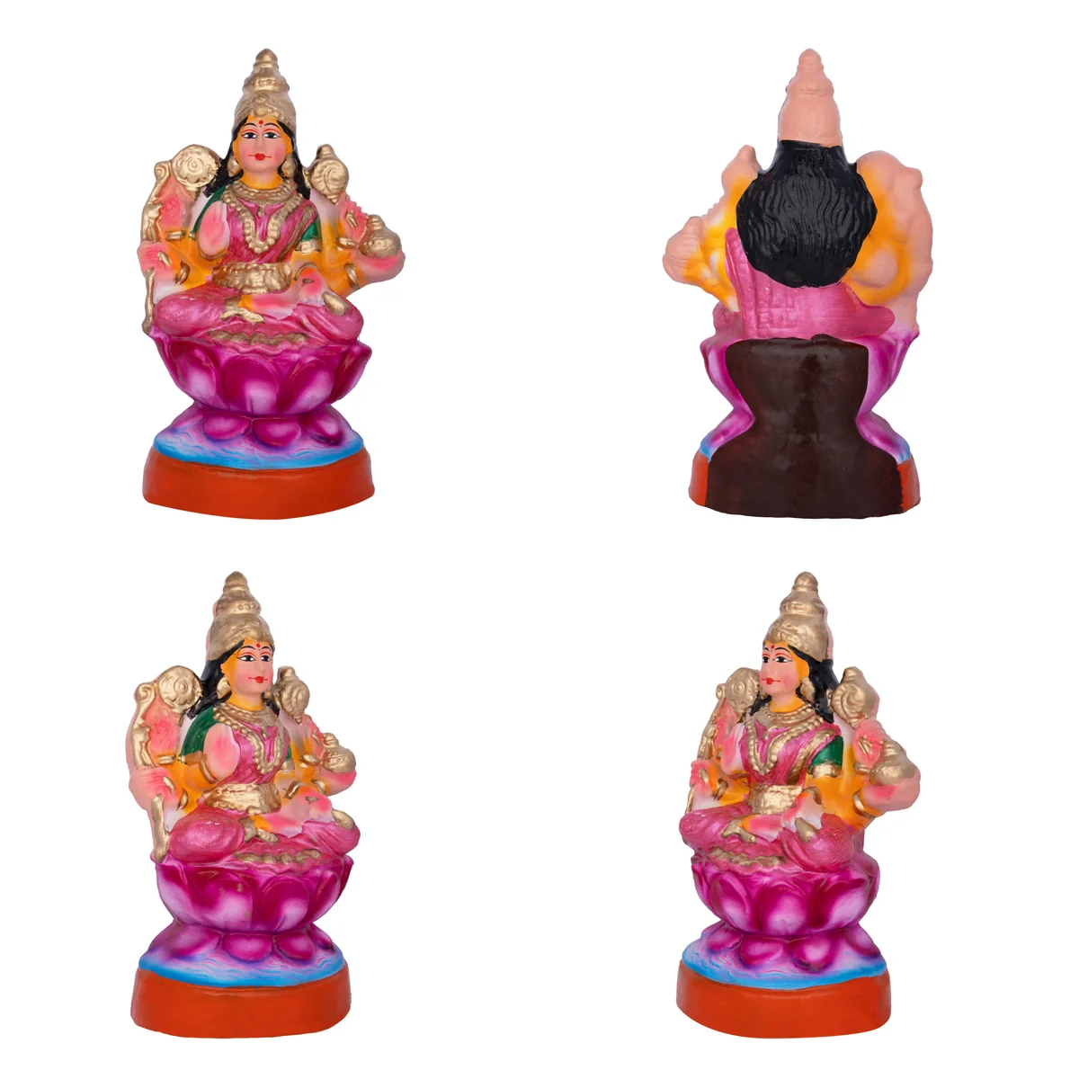 Ashtalakshmi Idol Clay Golu Bommai Set- 9 X 6 Inches | Navaratri Golu Gombe/Giri Golu Doll/Navratri Decoration - Image 9