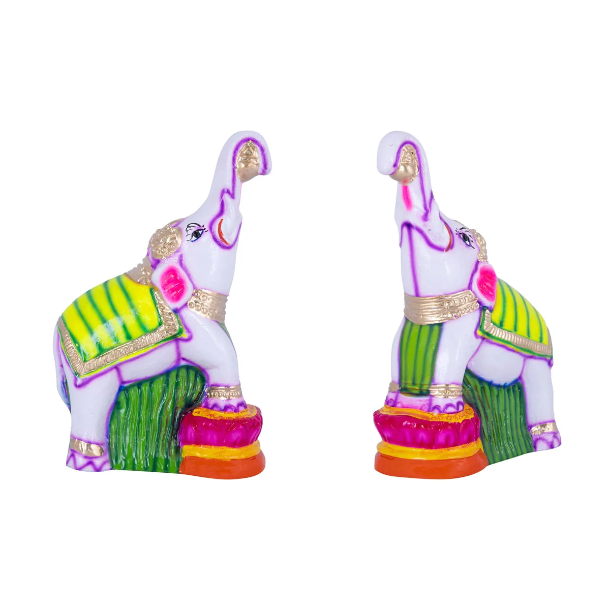Ashtalakshmi Idol Paper Mache Golu Bommai Set- 12 X 8 Inches | Navaratri Gombe/ Navratri Decor/ Giri Golu Doll - Image 3