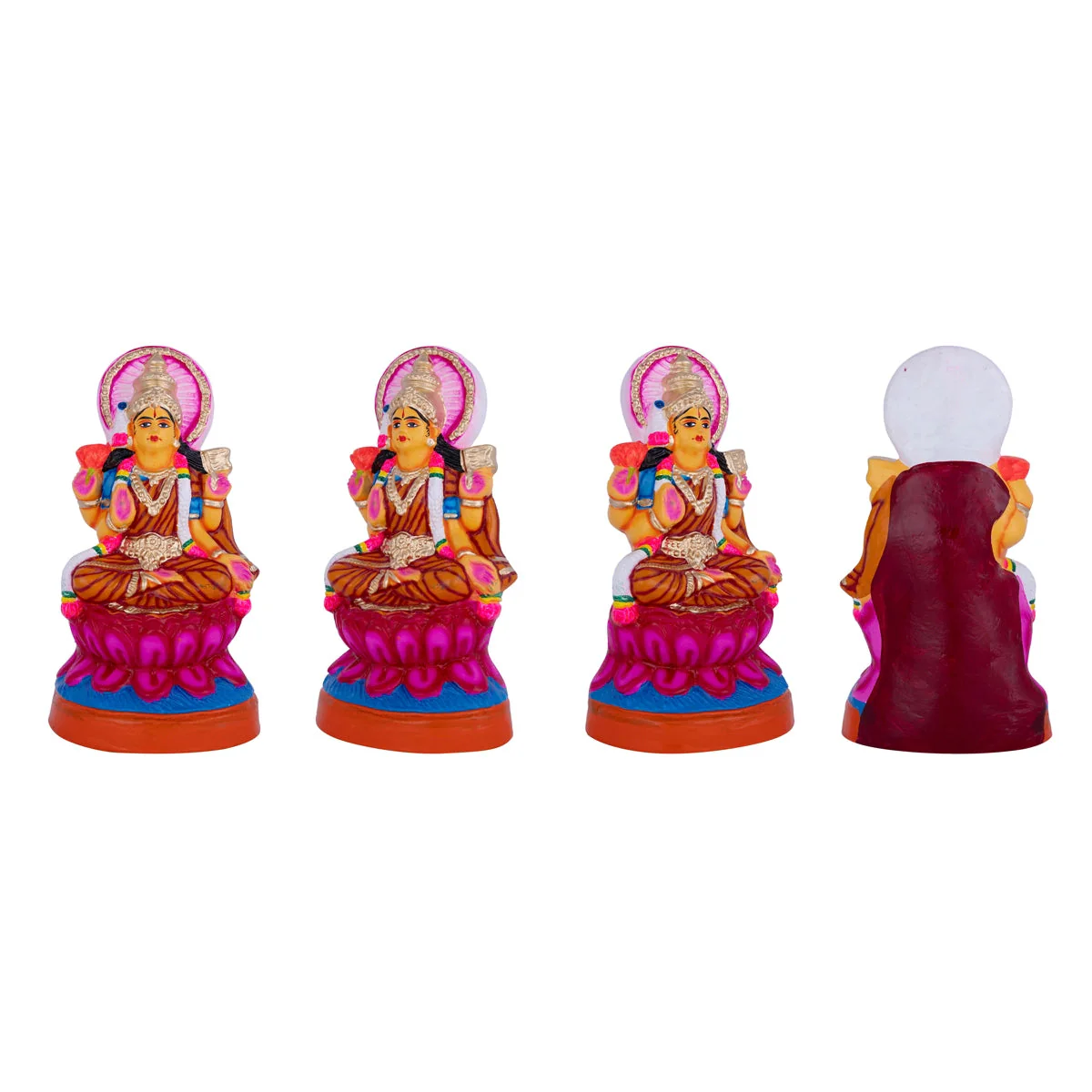 Ashtalakshmi Idol Paper Mache Golu Bommai Set- 12 X 8 Inches | Navaratri Gombe/ Navratri Decor/ Giri Golu Doll - Image 4