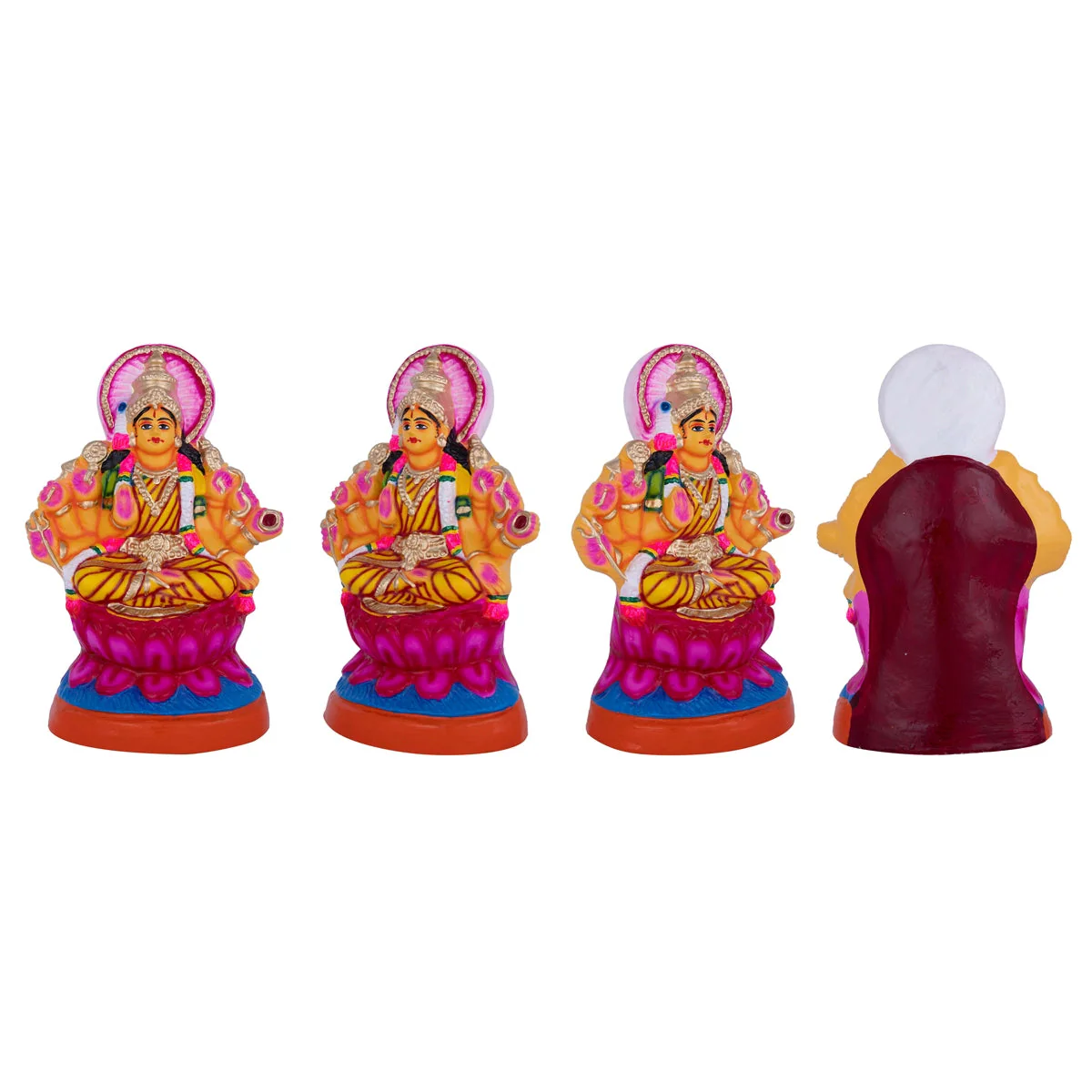 Ashtalakshmi Idol Paper Mache Golu Bommai Set- 12 X 8 Inches | Navaratri Gombe/ Navratri Decor/ Giri Golu Doll - Image 5
