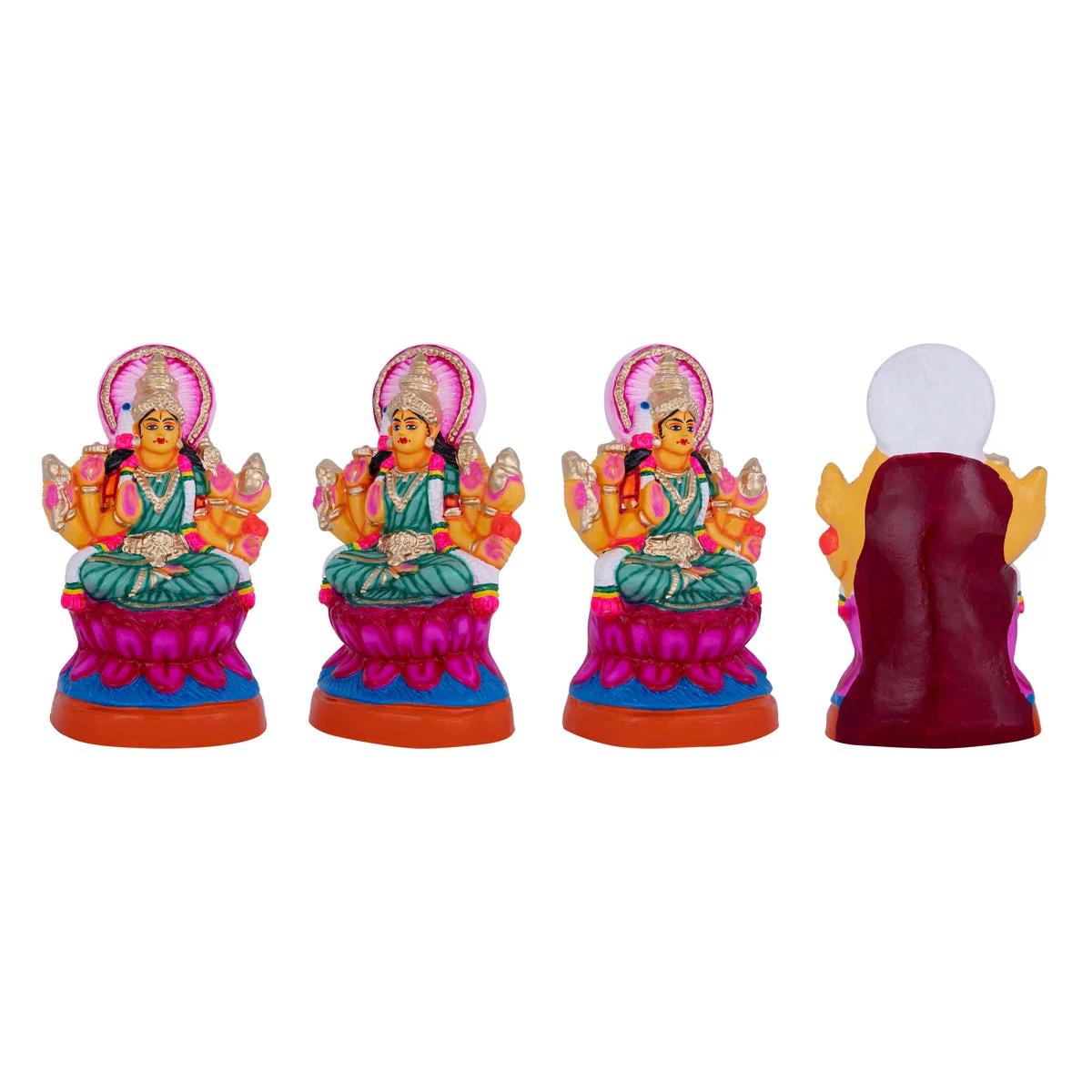 Ashtalakshmi Idol Paper Mache Golu Bommai Set- 12 X 8 Inches | Navaratri Gombe/ Navratri Decor/ Giri Golu Doll - Image 6