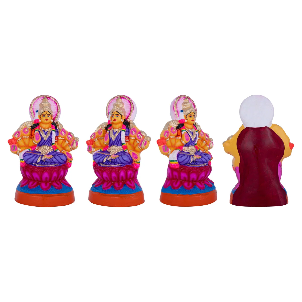 Ashtalakshmi Idol Paper Mache Golu Bommai Set- 12 X 8 Inches | Navaratri Gombe/ Navratri Decor/ Giri Golu Doll - Image 7