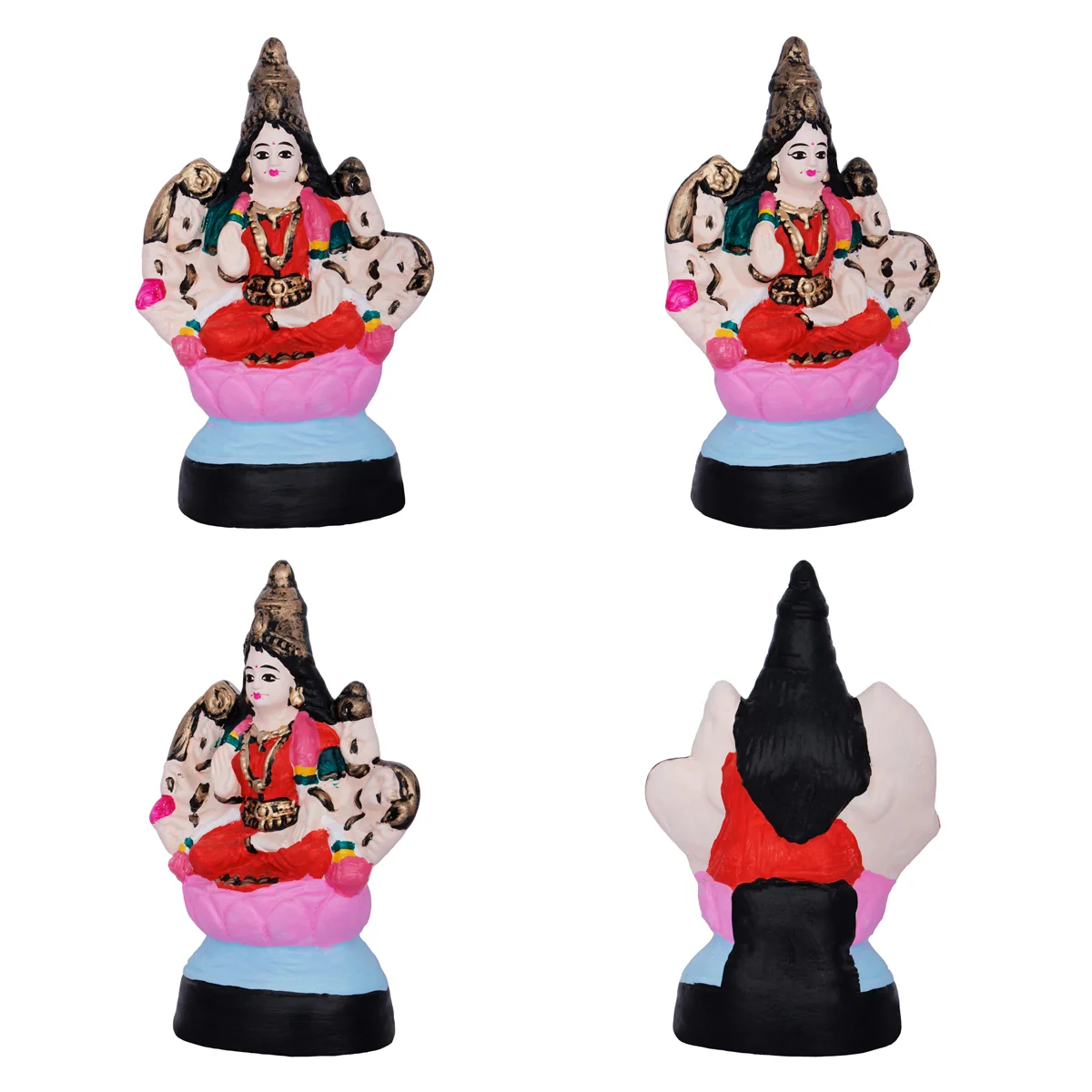 Ashtalakshmi Idol Paper Mache Golu Bommai Set- 8 X 7 Inches | Navaratri Golu Gombe/Giri Golu Doll/Navratri Decor - Image 2