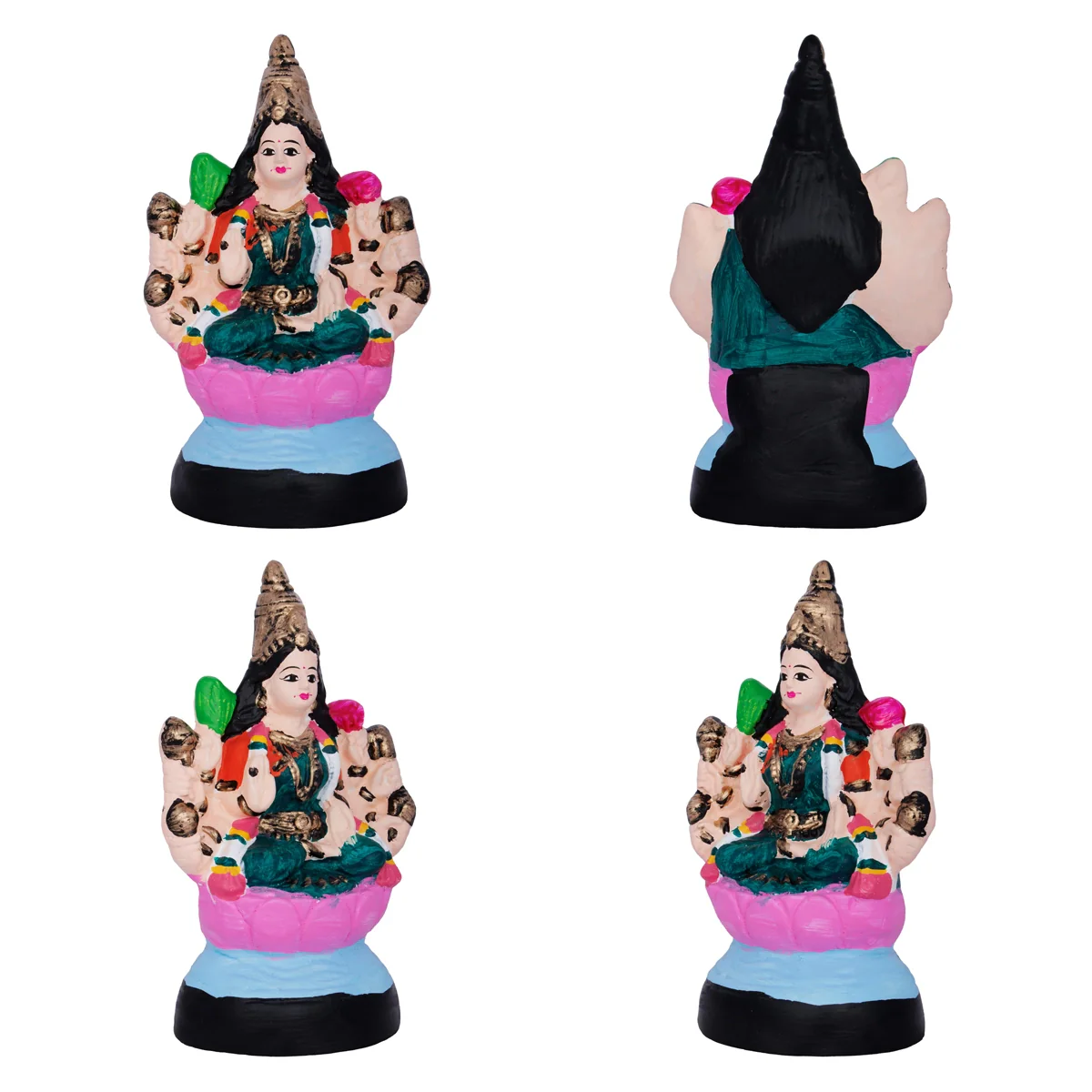 Ashtalakshmi Idol Paper Mache Golu Bommai Set- 8 X 7 Inches | Navaratri Golu Gombe/Giri Golu Doll/Navratri Decor - Image 3