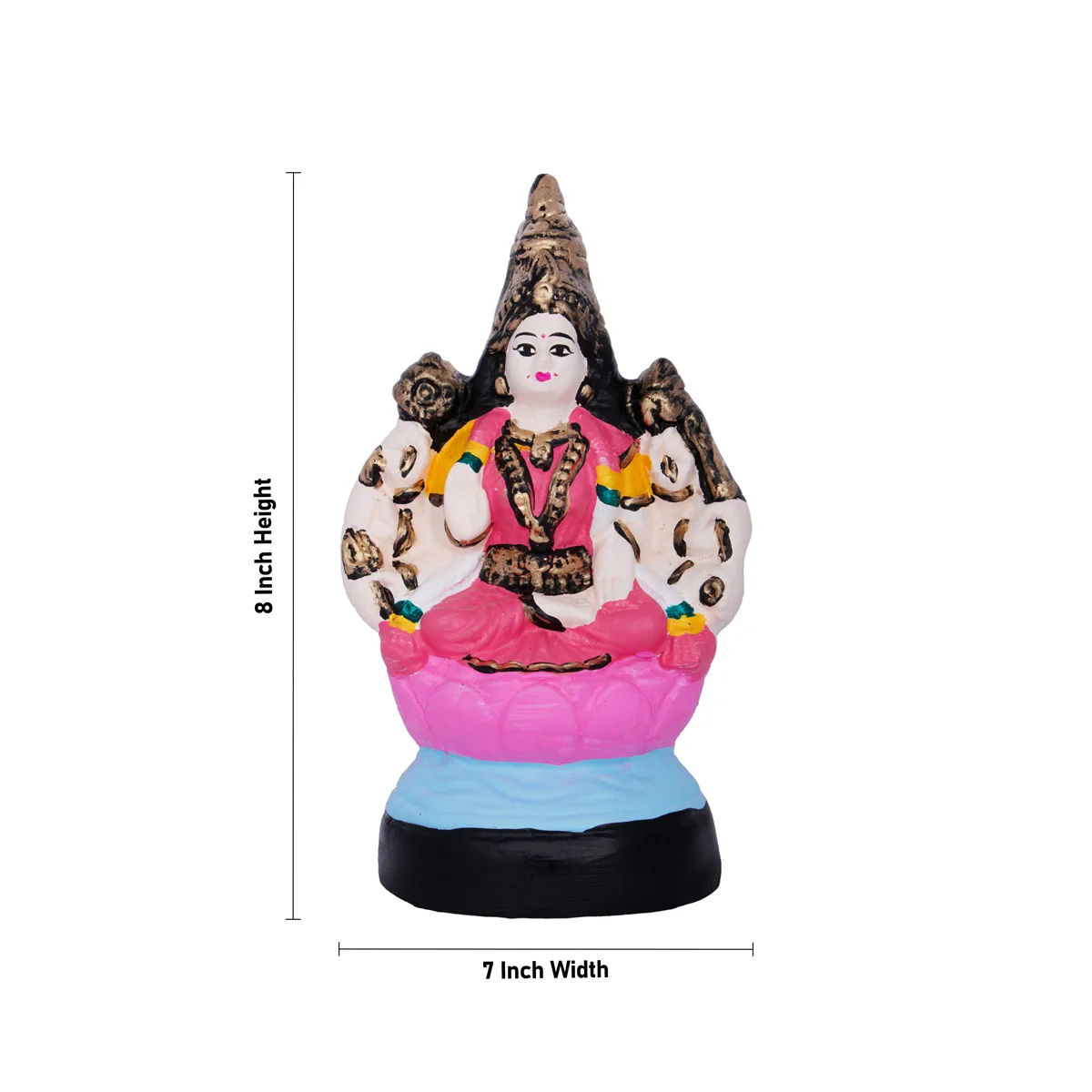 Ashtalakshmi Idol Paper Mache Golu Bommai Set- 8 X 7 Inches | Navaratri Golu Gombe/Giri Golu Doll/Navratri Decor - Image 9