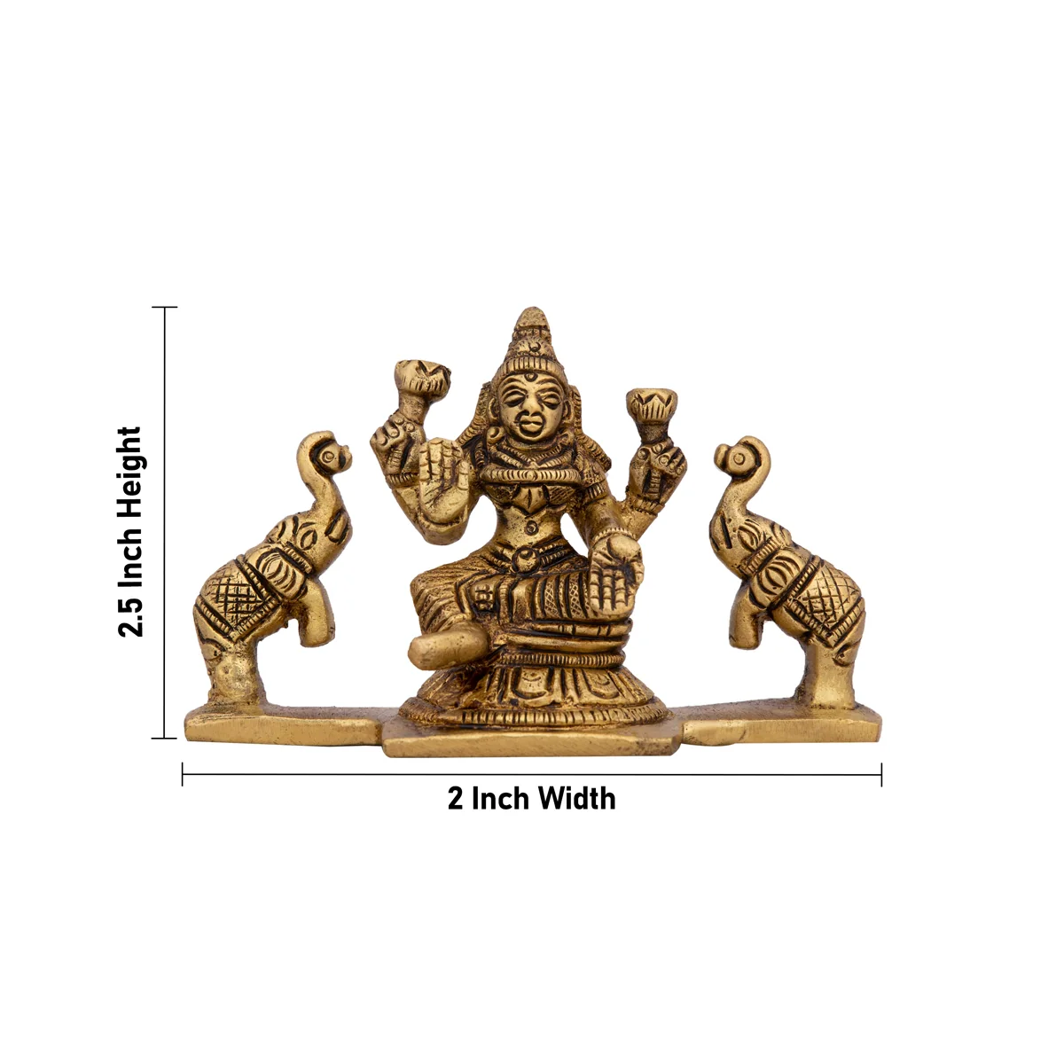 AshtaLakshmi Idol Set - 2.5 x 2 Inches | Antique Brass Idol/ 8 Pcs/ Laxmi Murti for Worship & Pooja - Image 2