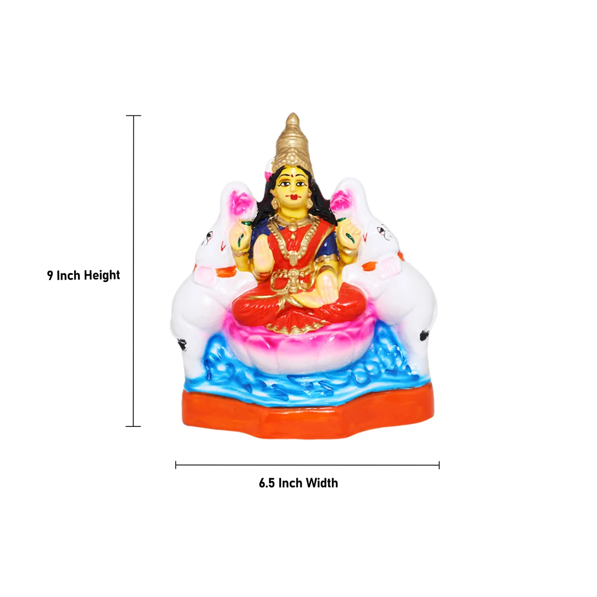 Ashtalakshmi Paper Mache Golu Bommai Set - 9 x 6.5 Inches | Giri Golu Doll/ Navaratri Golu Bomma/Gombe/Bommai - Image 10