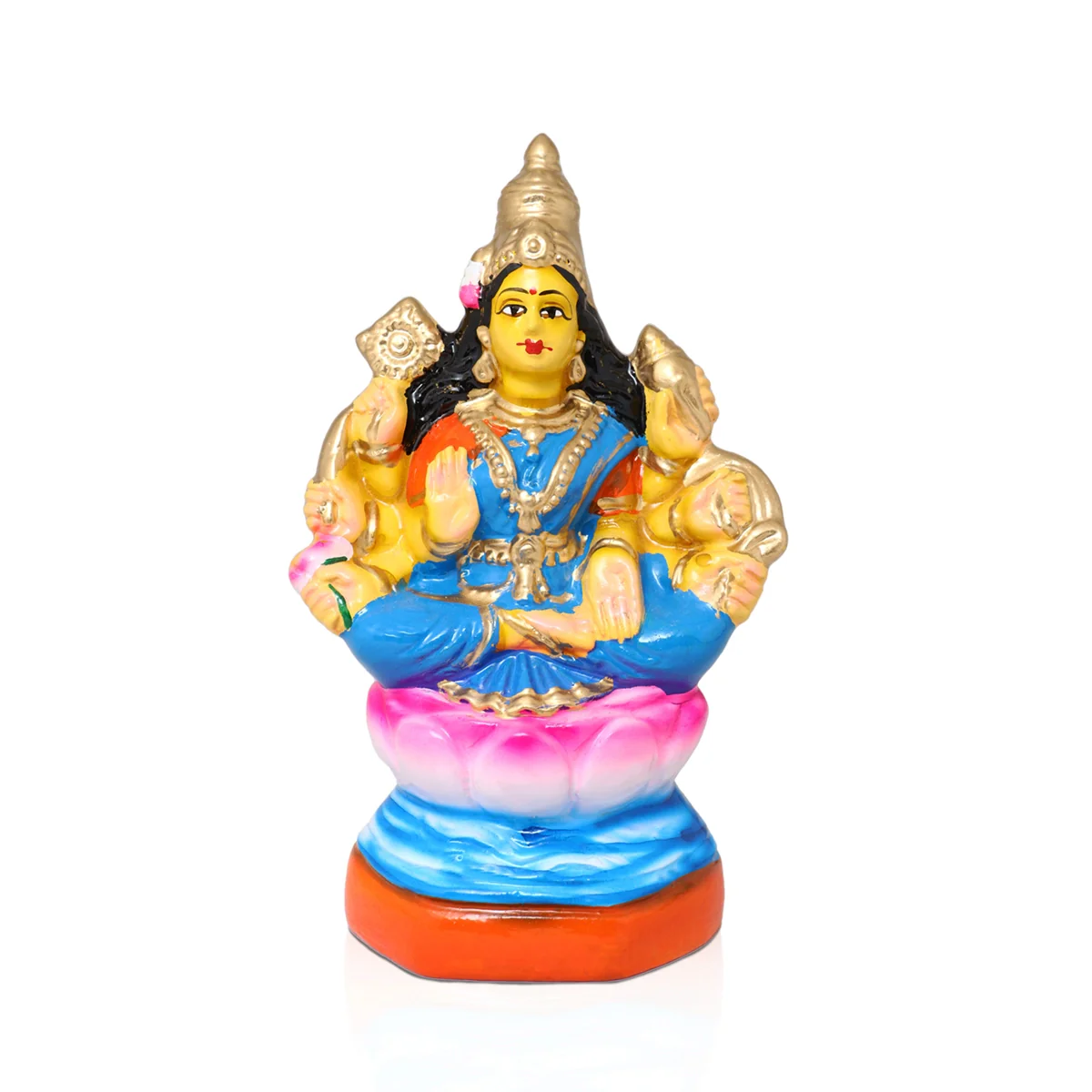 Ashtalakshmi Paper Mache Golu Bommai Set - 9 x 6.5 Inches | Giri Golu Doll/ Navaratri Golu Bomma/Gombe/Bommai - Image 2