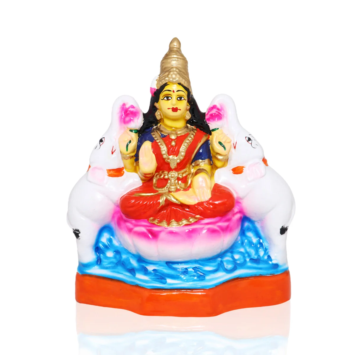Ashtalakshmi Paper Mache Golu Bommai Set - 9 x 6.5 Inches | Giri Golu Doll/ Navaratri Golu Bomma/Gombe/Bommai - Image 3