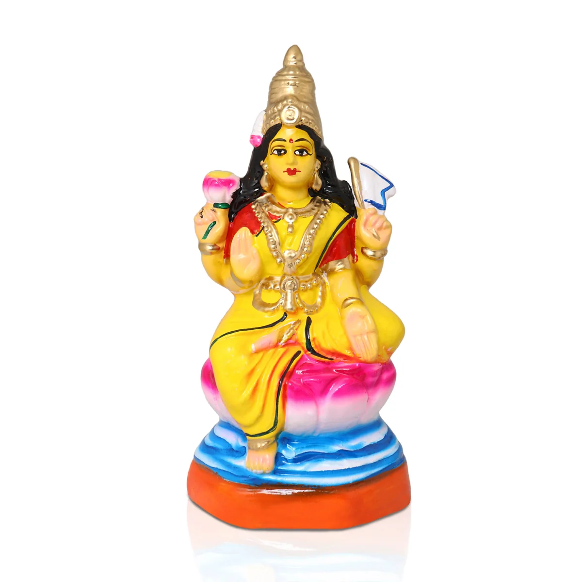 Ashtalakshmi Paper Mache Golu Bommai Set - 9 x 6.5 Inches | Giri Golu Doll/ Navaratri Golu Bomma/Gombe/Bommai - Image 8