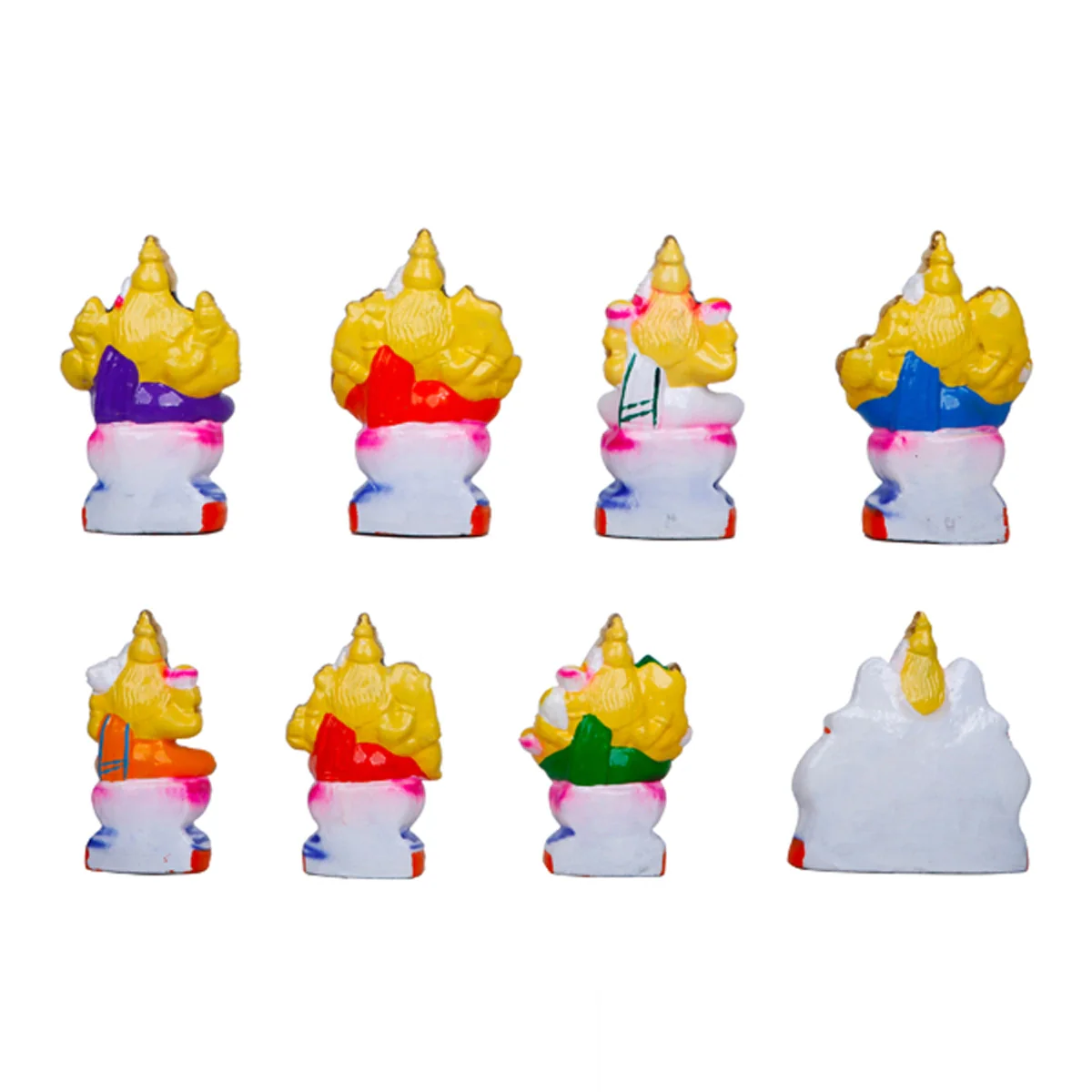 Ashtalakshmi Clay Golu Bommai Set - 6 x 5.5 Inches | Giri Golu Doll/ Navaratri Golu Bomma/Gombe/Bommai - Image 4