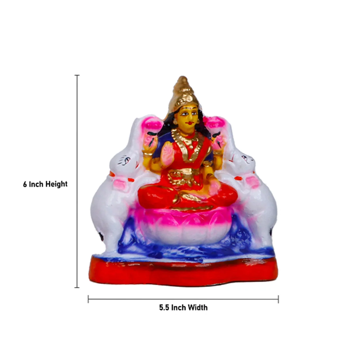 Ashtalakshmi Clay Golu Bommai Set - 6 x 5.5 Inches | Giri Golu Doll/ Navaratri Golu Bomma/Gombe/Bommai - Image 5