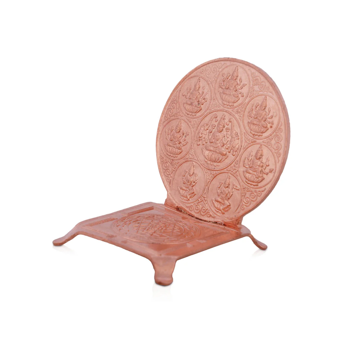 Ashtalakshmi Sri Chakra Peedam - 2.5 x 2 Inches | Ashtalakshmi Yantra/ Copper Yantram for Pooja - Image 2