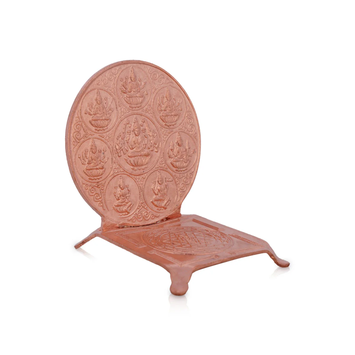 Ashtalakshmi Sri Chakra Peedam - 2.5 x 2 Inches | Ashtalakshmi Yantra/ Copper Yantram for Pooja - Image 4