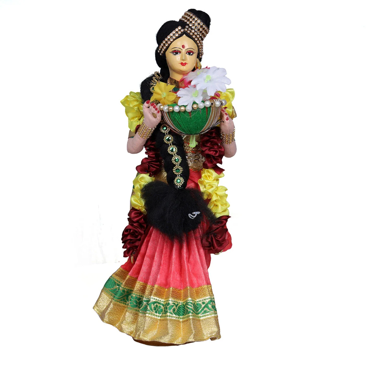 Dancing Doll Cloth Golu Bommai - 12 x 5 Inches | Giri Golu Doll/ Navaratri Golu Bomma/Gombe/Assorted Design - Image 10