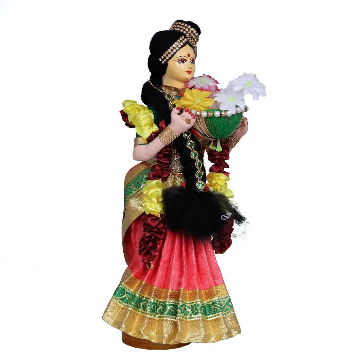 Dancing Doll Cloth Golu Bommai - 12 x 5 Inches | Giri Golu Doll/ Navaratri Golu Bomma/Gombe/Assorted Design - Image 13