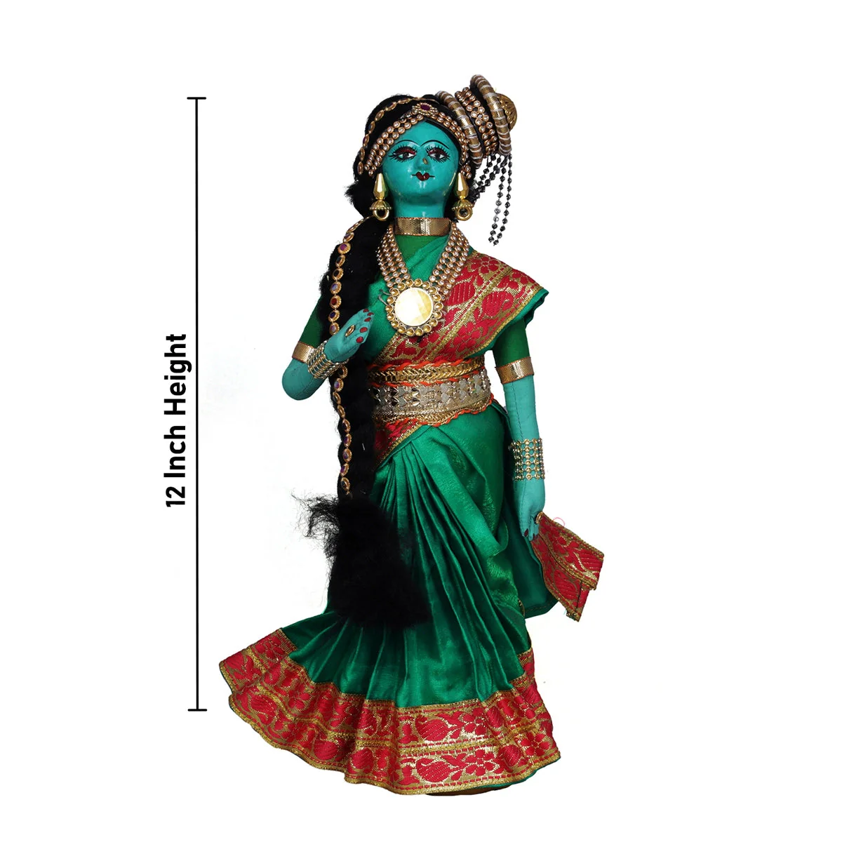 Dancing Doll Cloth Golu Bommai - 12 x 5 Inches | Giri Golu Doll/ Navaratri Golu Bomma/Gombe/Assorted Design - Image 6