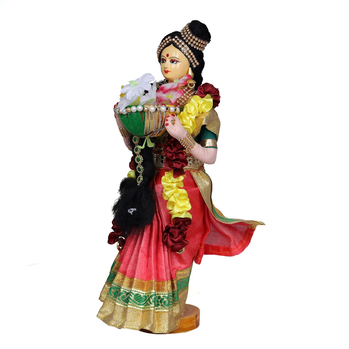 Dancing Doll Cloth Golu Bommai - 12 x 5 Inches | Giri Golu Doll/ Navaratri Golu Bomma/Gombe/Assorted Design - Image 9