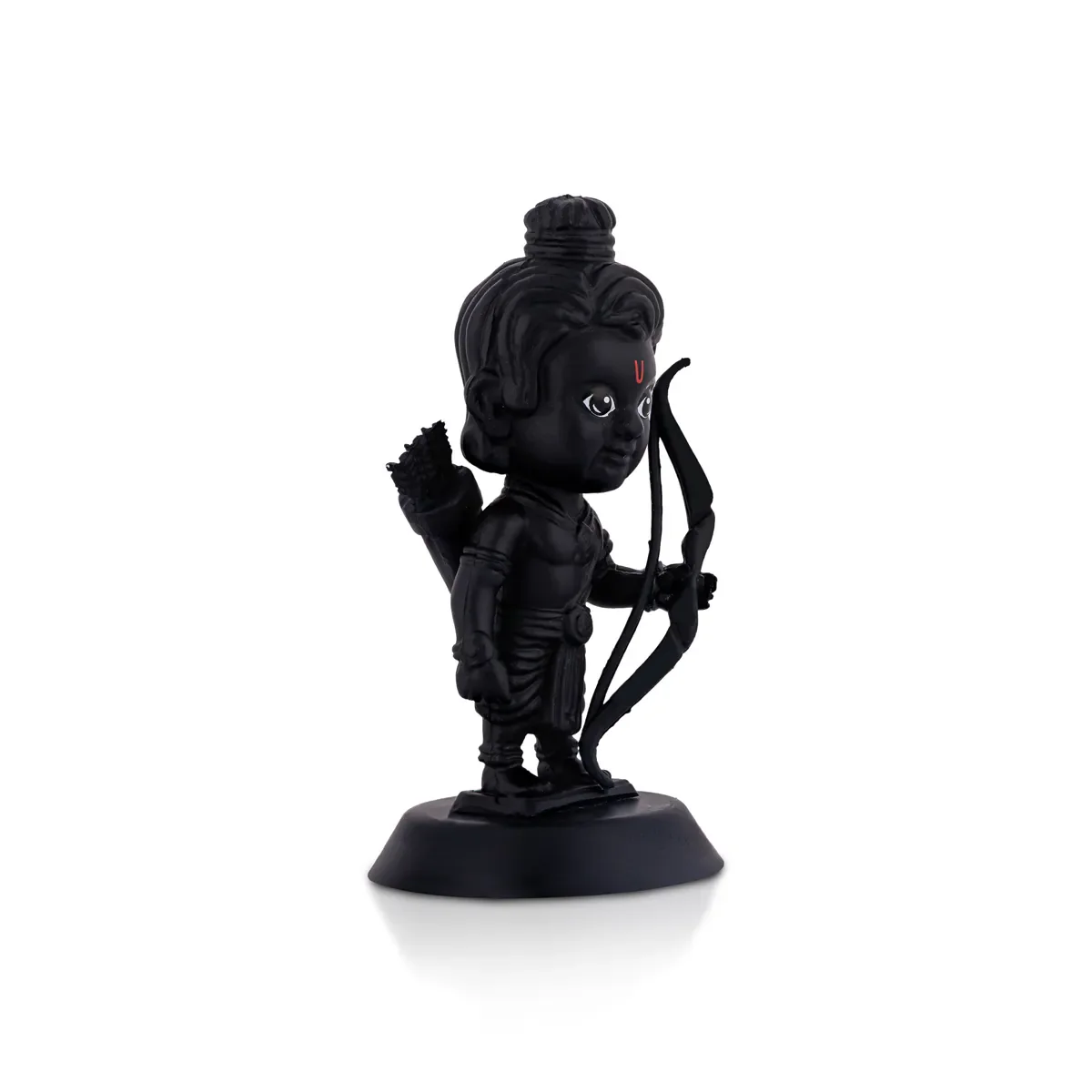 Ayodhya Ram Lalla Ji Car Dashboard Stand - 4 X 1.5 Inches | Car Decor/ Black Colour Rama Statue For Gifting - Image 2