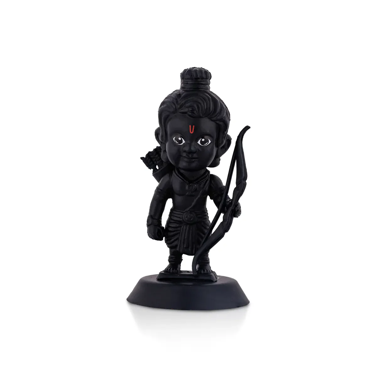 Ayodhya Ram Lalla Ji Car Dashboard Stand - 4 X 1.5 Inches | Car Decor/ Black Colour Rama Statue For Gifting - Image 4