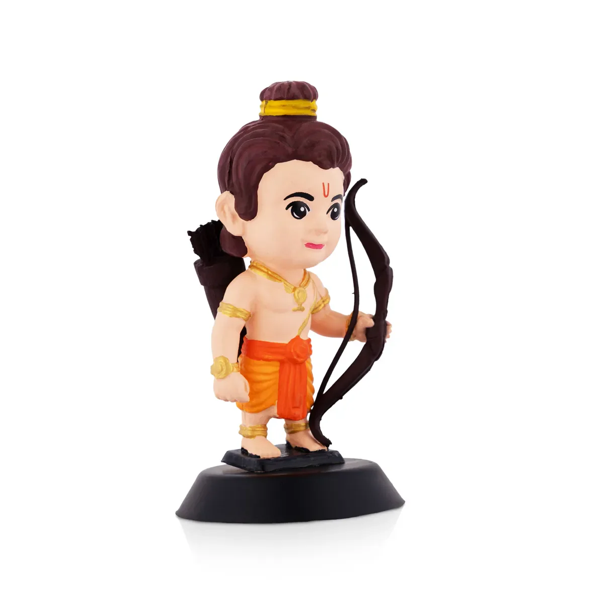 Ayodhya Ram Lalla Ji Car Dashboard Stand - 4 X 1.5 Inches | Car Decor/ Skin Colour Rama Statue For Gifting - Image 5