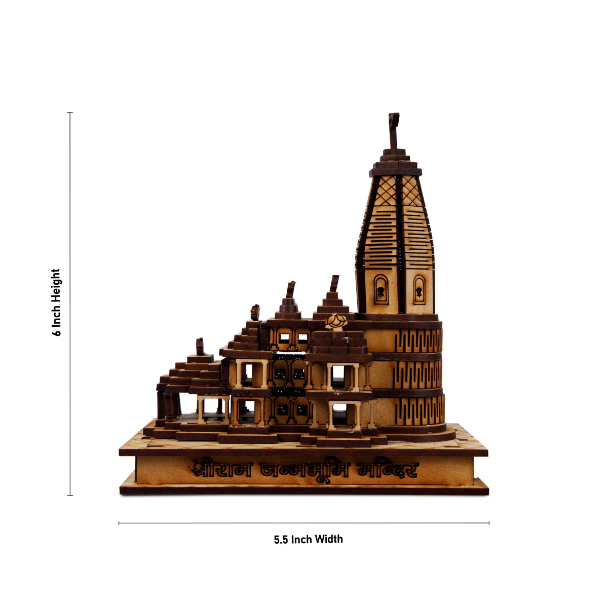 Ayodhya Ram Temple with LED - 6 x 5.5 Inches | Ayodhya Ram Mandir for Home Decor - Image 7
