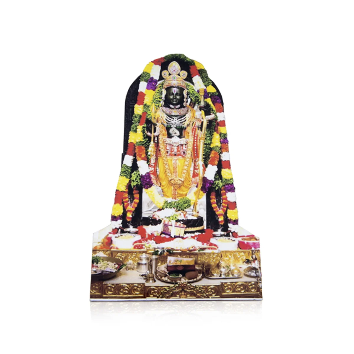 Ayodhya Rama Cut Out - 6 x 3.75 Inches | Wooden Cut Out/ Ayodhya Ramar Photo Frame for Home - Image 2
