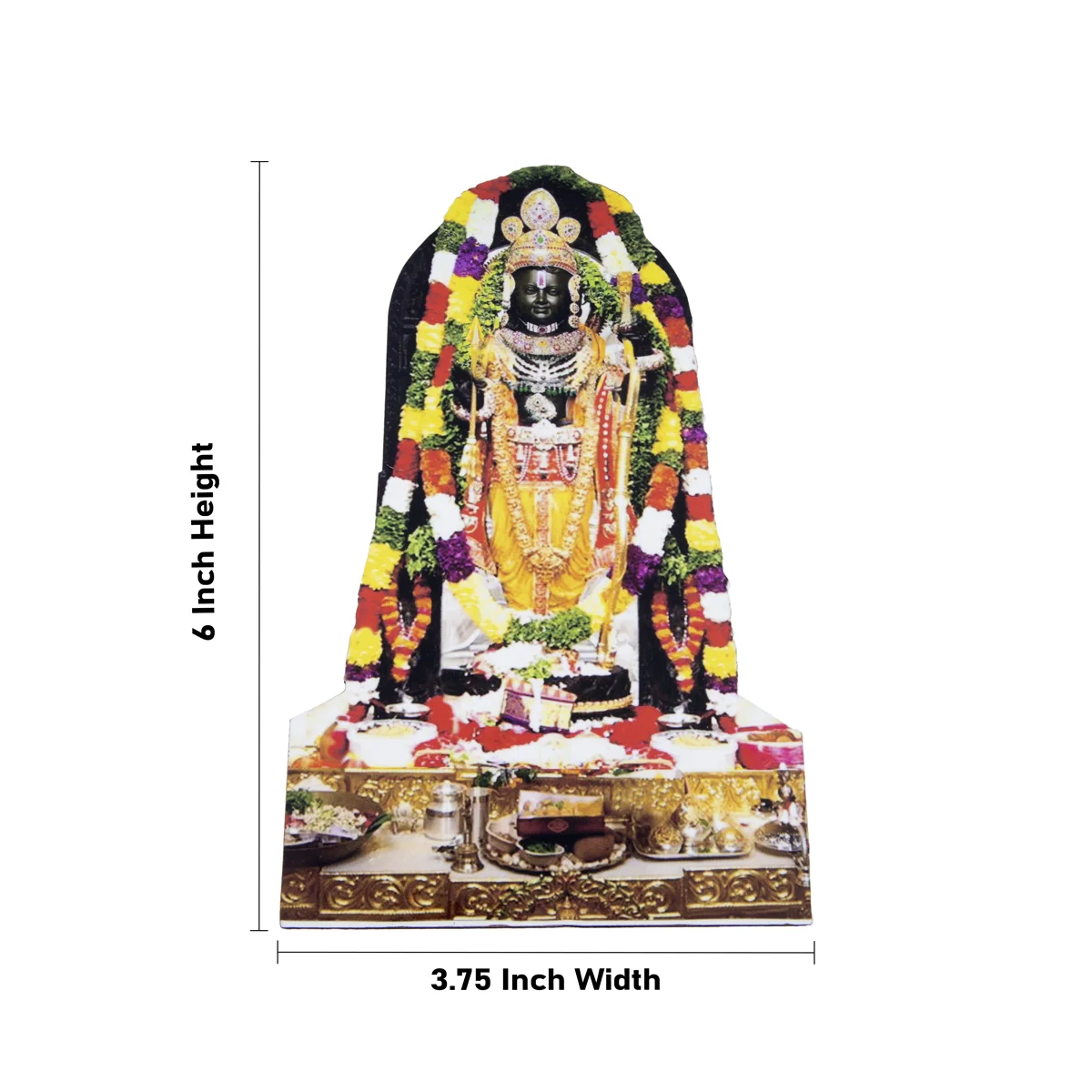 Ayodhya Rama Cut Out - 6 x 3.75 Inches | Wooden Cut Out/ Ayodhya Ramar Photo Frame for Home - Image 6