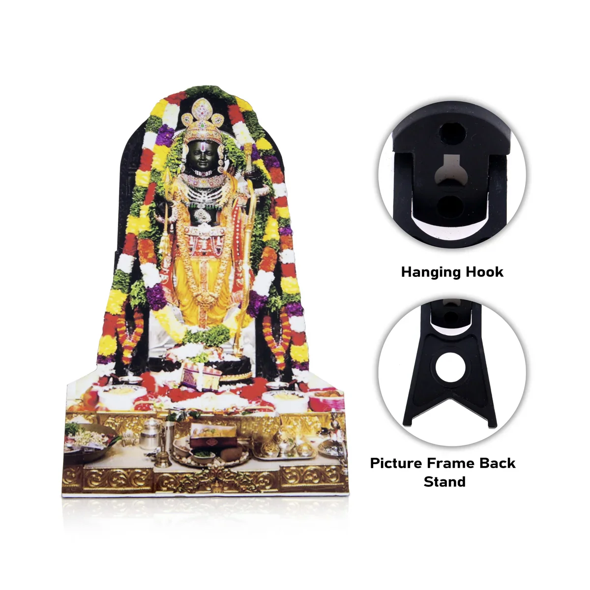 Ayodhya Rama Cut Out - 8 x 4.75 Inches | Wooden Cut Out/ Ayodhya Ramar Photo Frame for Home - Image 5