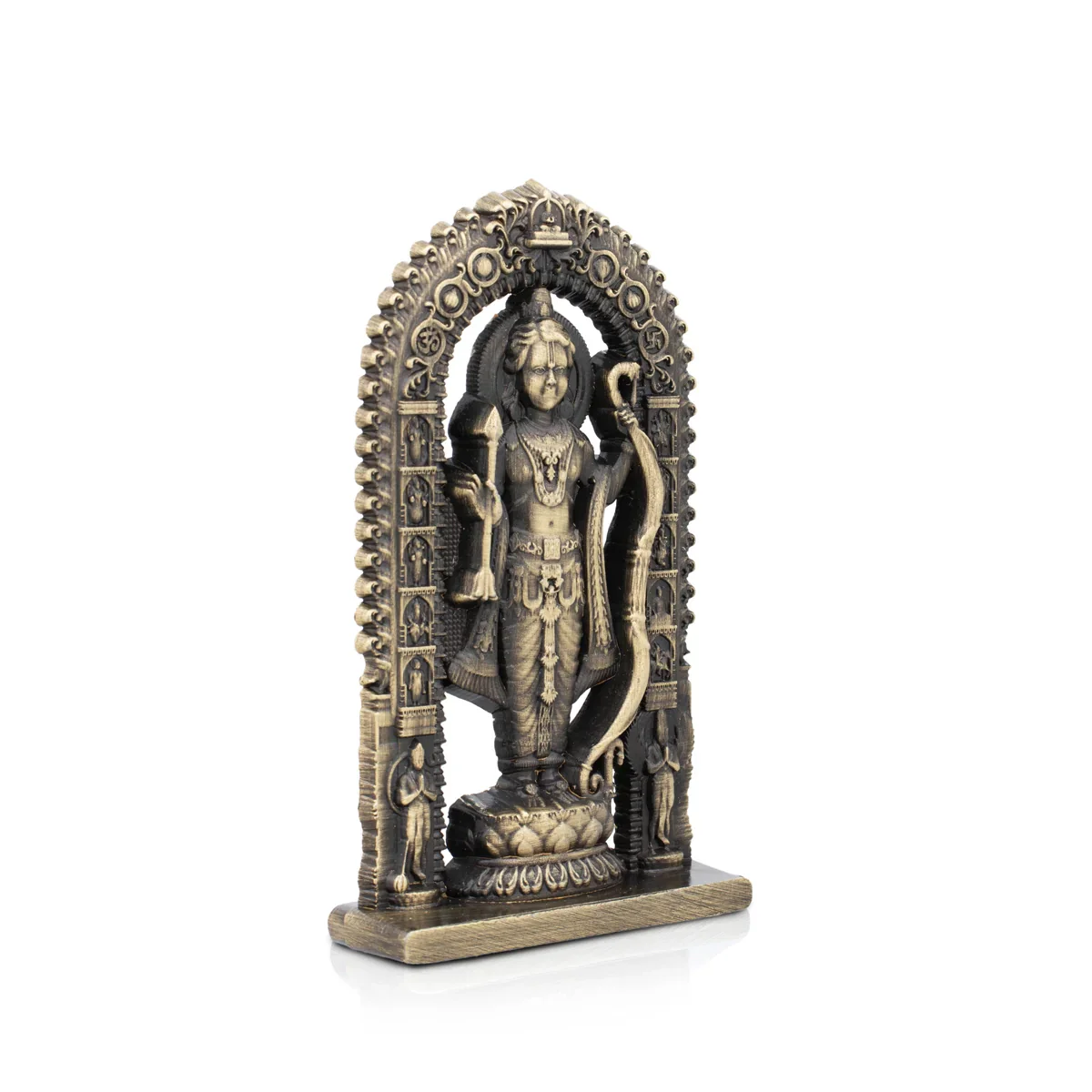 Ayodhya Rama Idol - 3 x 1.5 Inches | Zinc Statue/ Antique Polish Ayodhya Ramar Statue for Pooja - Image 3