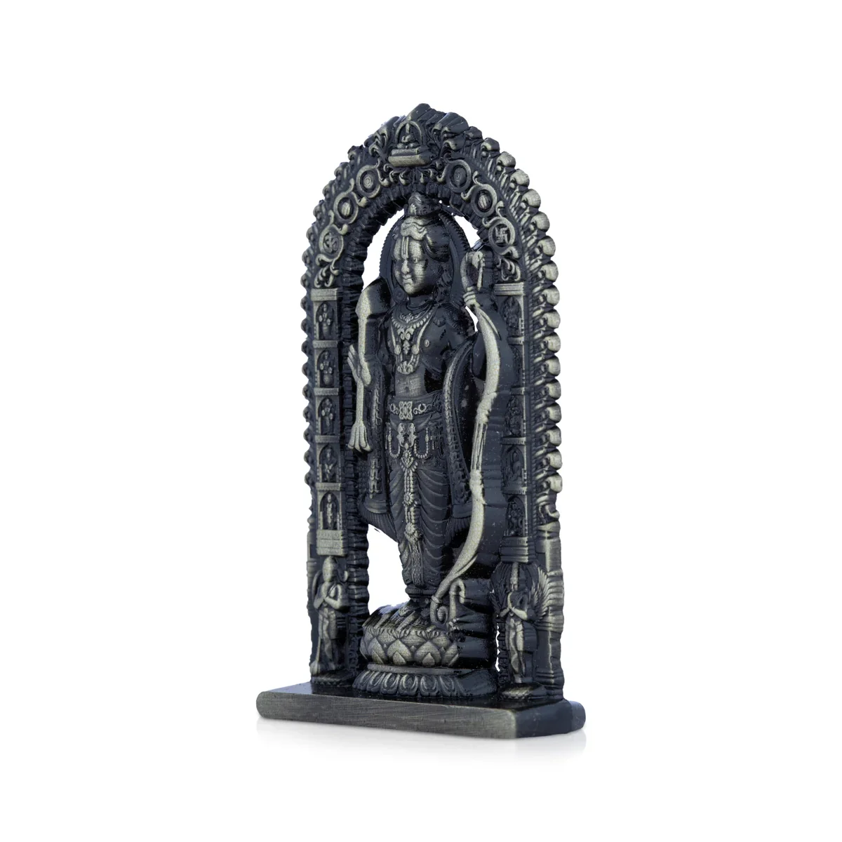 Ayodhya Rama Idol - 3 x 1.5 Inches | Zinc Statue/ Antique Polish Ayodhya Ramar Statue for Pooja - Image 4