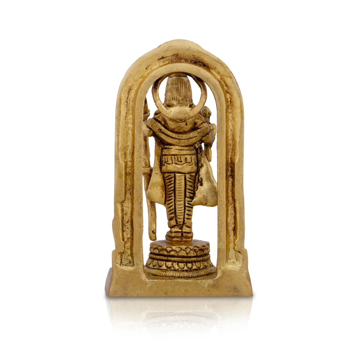 Ayodhya Rama Idol - 4.5 x 2.5 Inches | Antique Brass Idol/ Ayodhya Ramar Statue for Pooja - Image 6