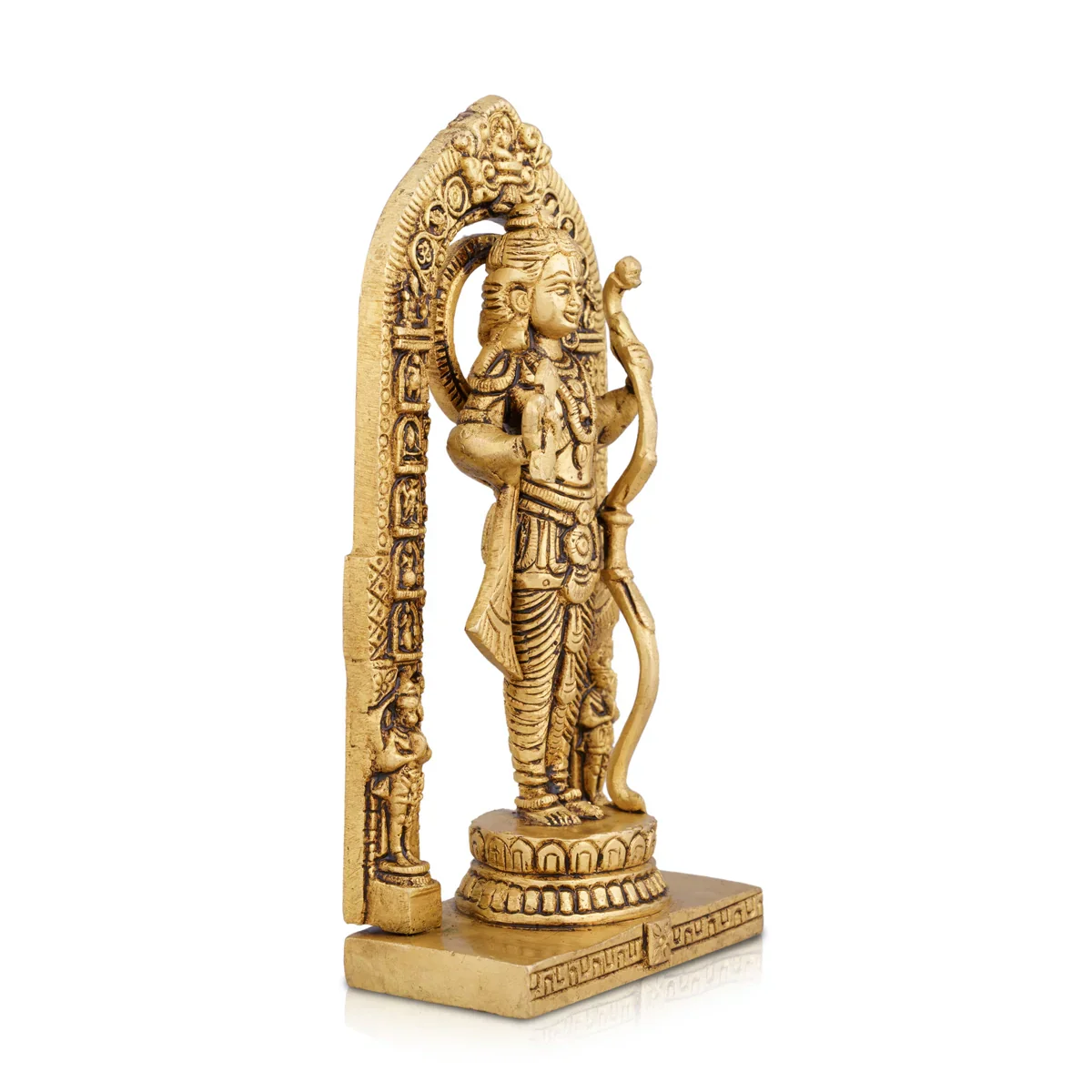 Ayodhya Rama Idol - 6 x 3 Inches | Antique Brass Idol/ Ayodhya Ramar Statue for Pooja/ 670 Gms Approx - Image 3