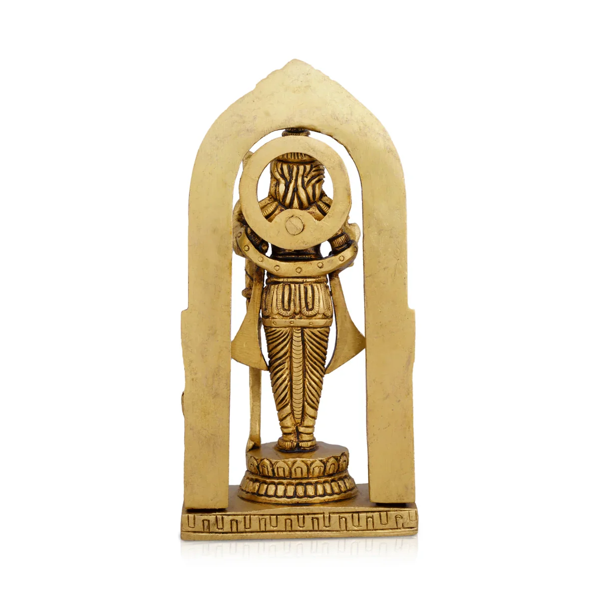 Ayodhya Rama Idol - 6 x 3 Inches | Antique Brass Idol/ Ayodhya Ramar Statue for Pooja/ 670 Gms Approx - Image 4