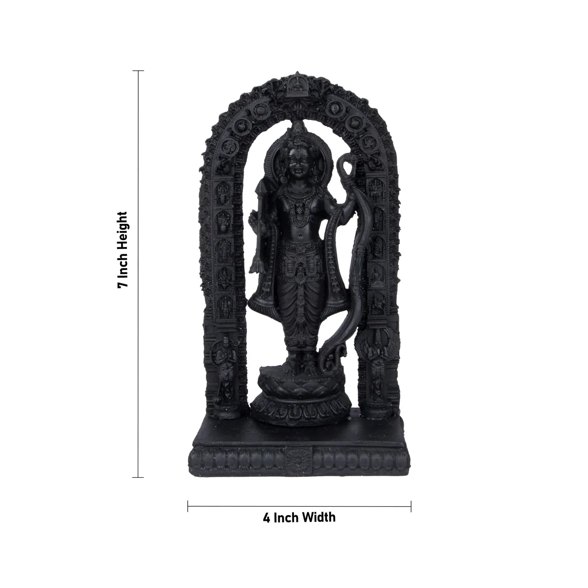 Ayodhya Rama Idol - 7 Inches | Resin Statue/ Ramar Statue for Pooja - Image 5