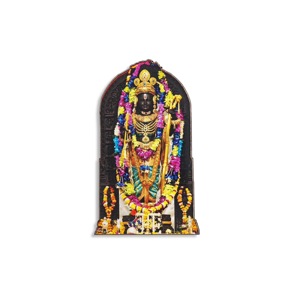 Ayodhya Rama Murti Design Fridge Magnet - 3.5 x 2 Inches | Picture Magnet/ Single Layer Photo Magnet for Home