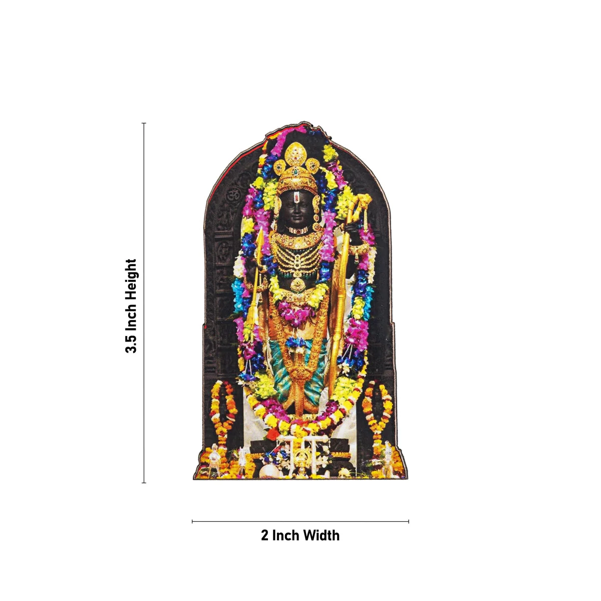 Ayodhya Rama Murti Design Fridge Magnet - 3.5 x 2 Inches | Picture Magnet/ Single Layer Photo Magnet for Home - Image 5