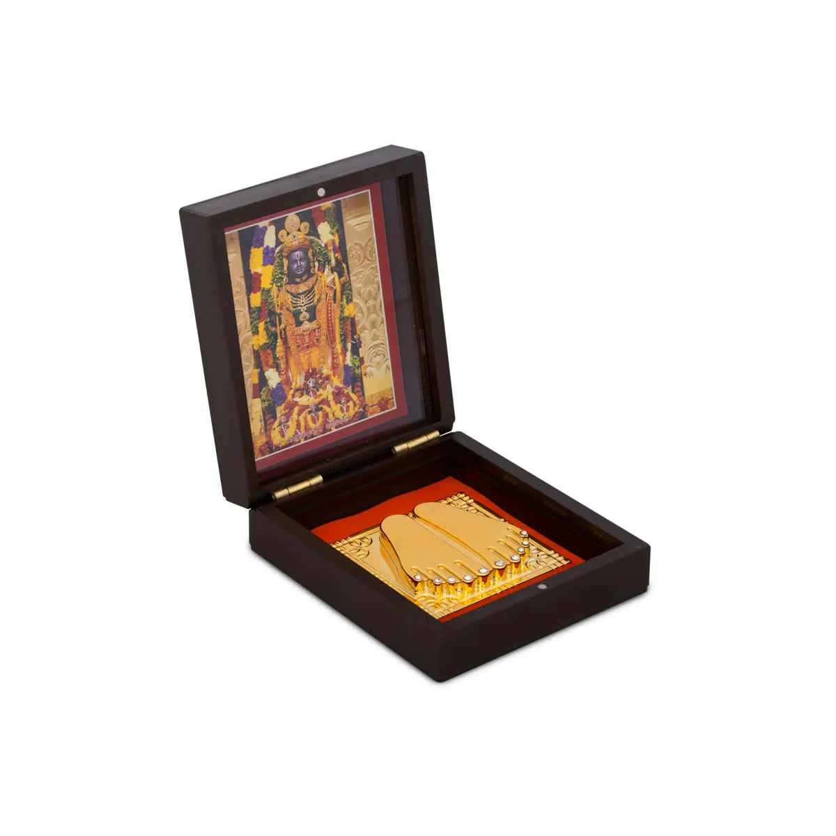 Ayodhya Rama Murti Design Pooja Box - 1.5 X 3.5 X 4.25 Inches | Puja Box/ Charan Paduka Box For Pooja & Gifting - Image 2