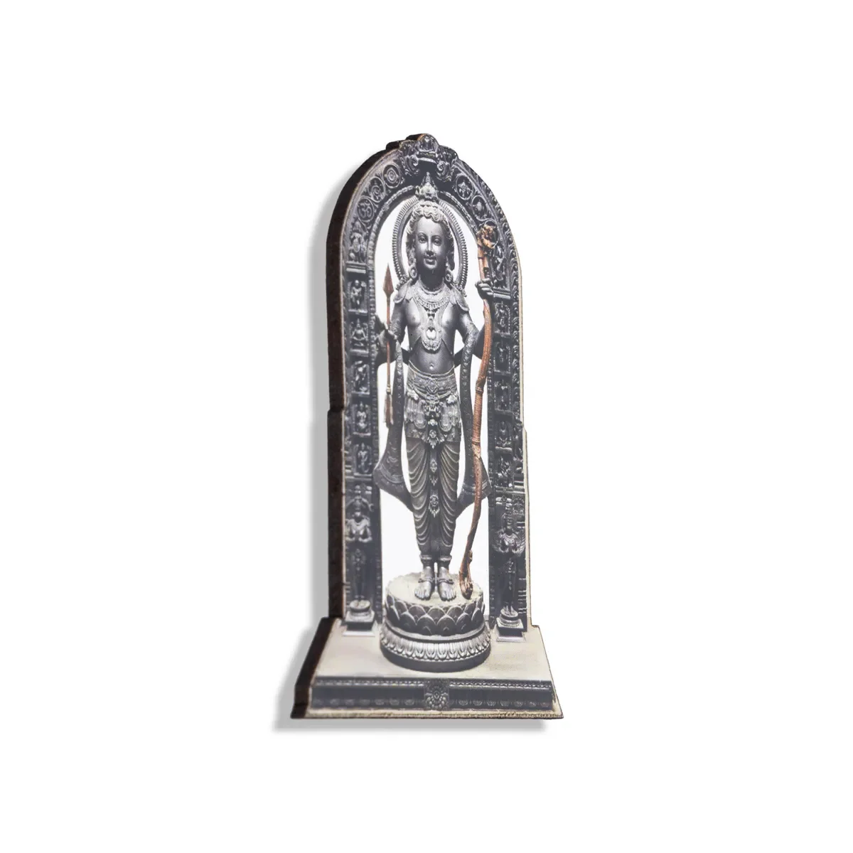 Ayodhya Rama Murti Fridge Magnet - 3 x 2 Inches | Single Layer Photo Magnet/ Black Picture Magnet For Home - Image 2