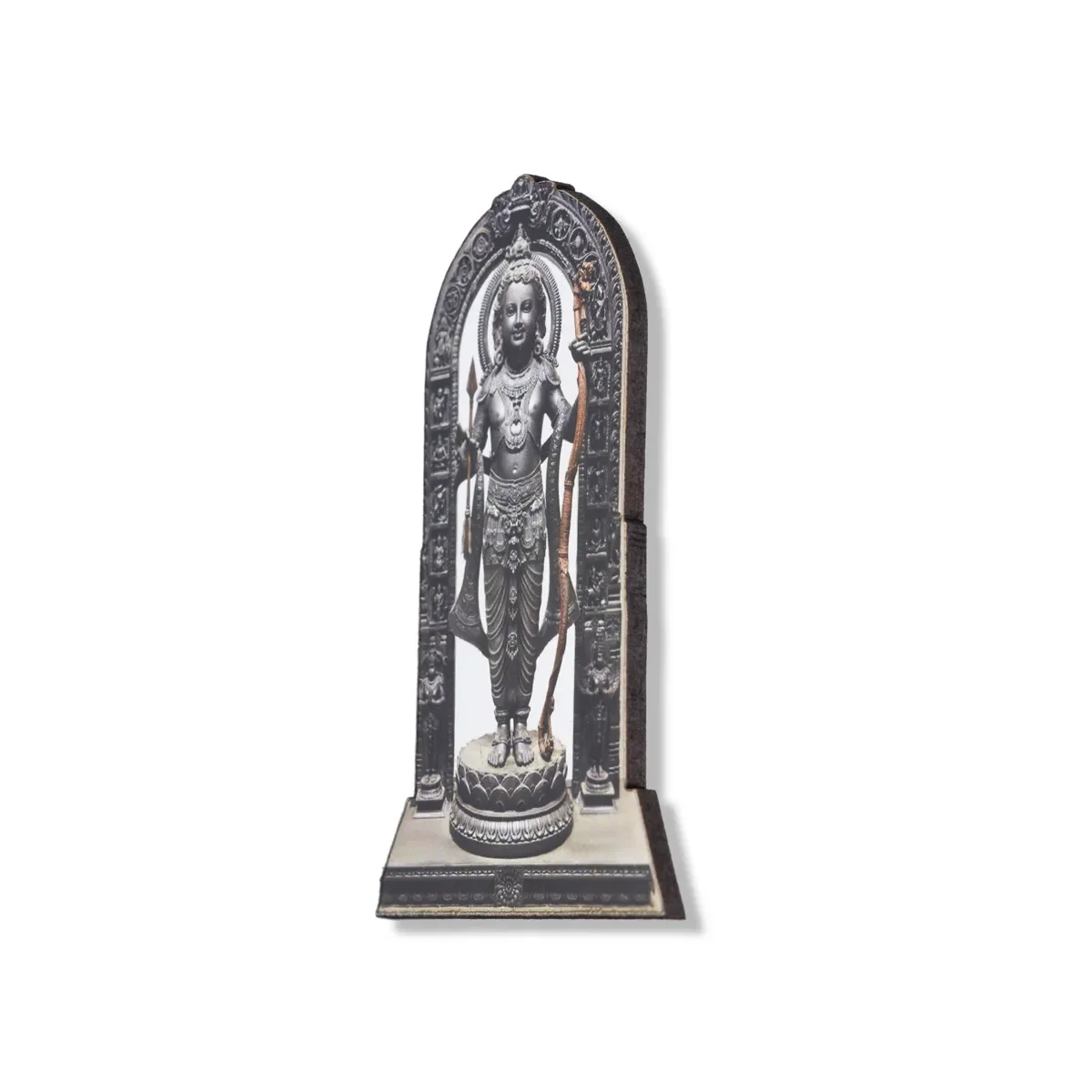 Ayodhya Rama Murti Fridge Magnet - 3 x 2 Inches | Single Layer Photo Magnet/ Black Picture Magnet For Home - Image 3